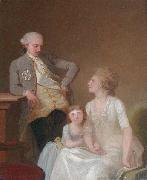 Jens Juel Johan Theodor Holmskjold and family oil painting